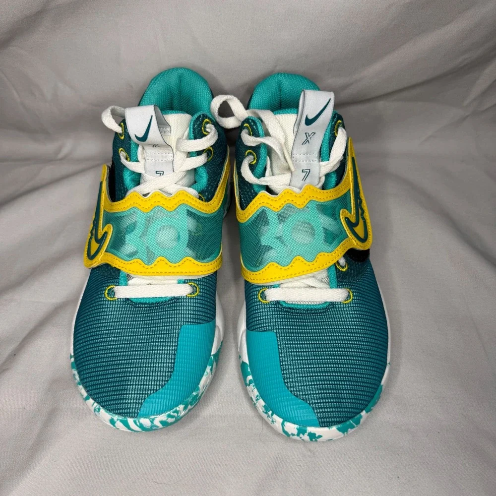 Nike KD Trey 5 X Teal Yellow White Basketball Shoes DJ7171-300 Mens Sneakers 7